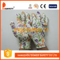 13 Gauge Flower Design Seamless PVC Dots Gloves Dkp422